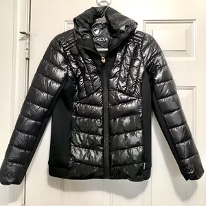 3 Body Glove Lightweight Black Hooded Puffer Coat Jacket